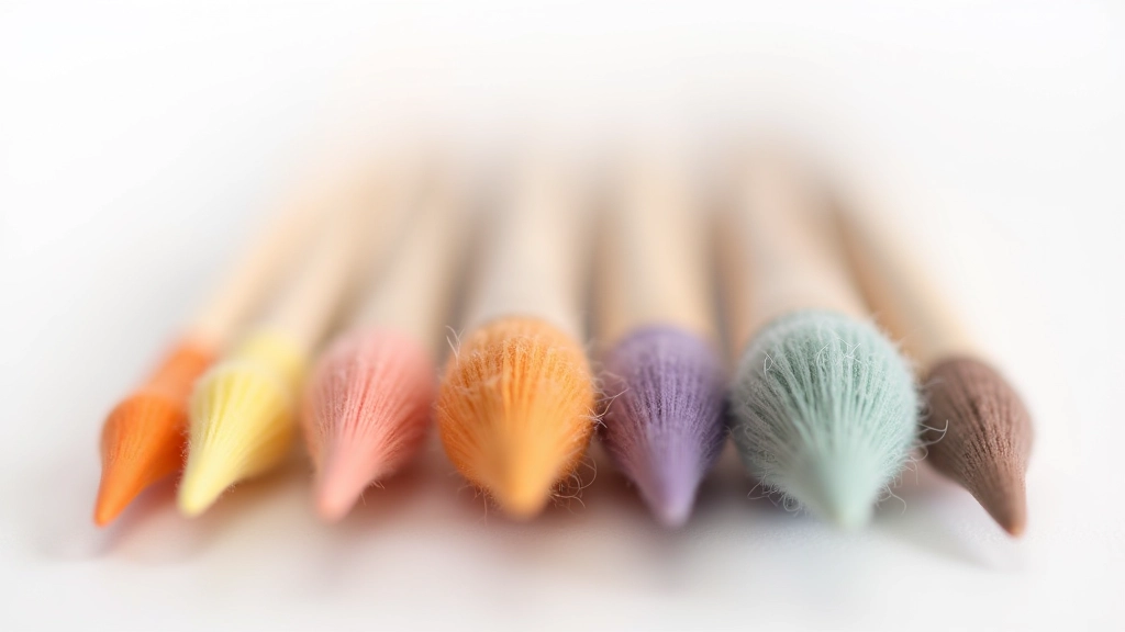 Close-up of needle felting needles showing different sizes and gauges with color-coded handles